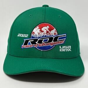 USA BMX Race of Champions 2022 Hat Baseball Cap Tulsa ROC Race Snapback Green
